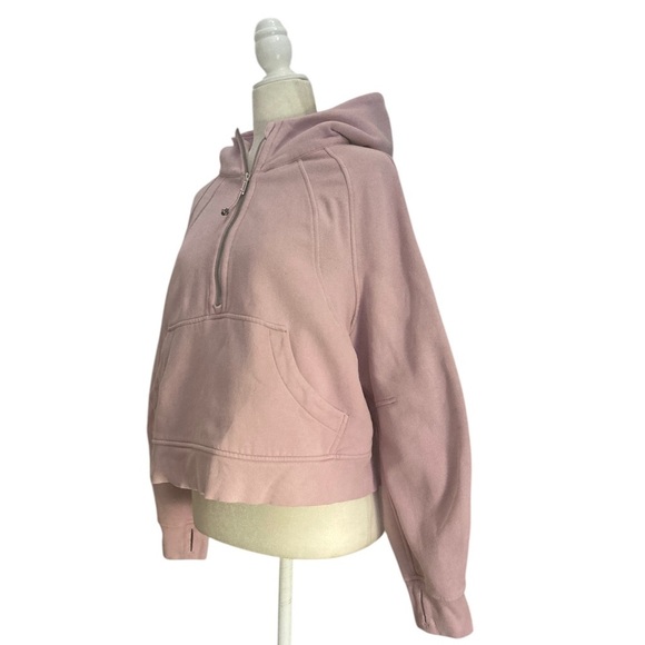 Lululemon Oversized Half Zip Scuba Hoodie Size ML in Pink - Picture 5 of 10